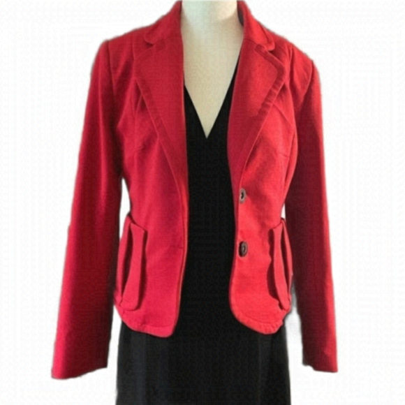 Jessica Red Blazer Size 10 Petite - Picture 1 of 16